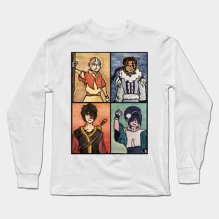 The Last Paintbender: Team Avatar Art Nouveau Long Sleeve T-Shirt